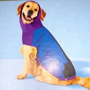 Lego Dog Sweatshirt in Blue, Purple and Black. Size Large